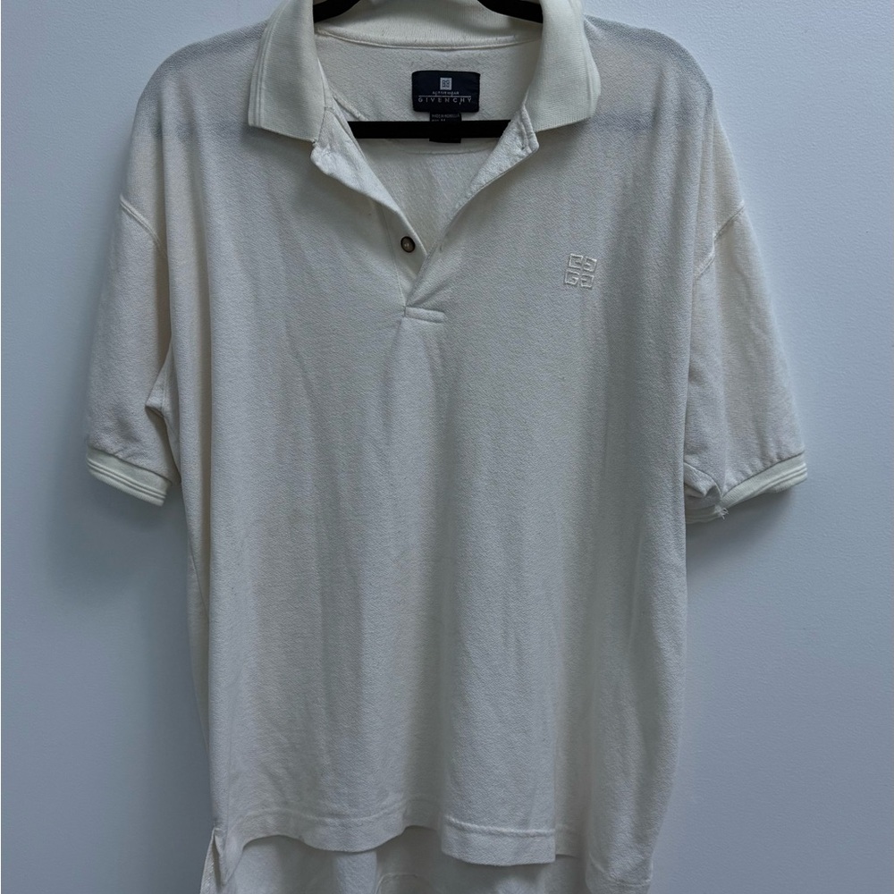 Vintage 90’s Givenchy Cream Short-Sleeve Polo Shirt